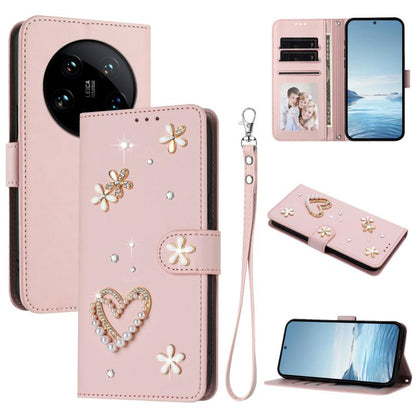 ZS01 Double-Layer Heart Floral Vegan Leather Phone Case with Wrist Strap, For Xiaomi Poco X6 Neo 5G, For Xiaomi Poco X6 Pro 5G / Redmi K70E, For Xiaomi 14 Ultra 5G, For Xiaomi 14 Pro 5G, For Xiaomi 14 5G, For Xiaomi 13T / 13T Pro 5G                    ...