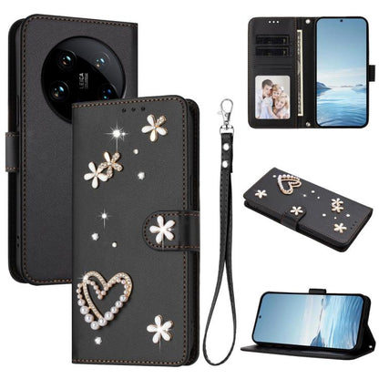ZS01 Double-Layer Heart Floral Vegan Leather Phone Case with Wrist Strap, For Xiaomi Poco X6 Neo 5G, For Xiaomi Poco X6 Pro 5G / Redmi K70E, For Xiaomi 14 Ultra 5G, For Xiaomi 14 Pro 5G, For Xiaomi 14 5G, For Xiaomi 13T / 13T Pro 5G                    ...