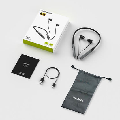 Langsdom BS21 Long Battery Life Magnetic Switch Neckband Bluetooth Headphones