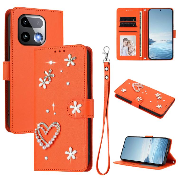ZS01 Double-Layer Heart Floral Vegan Leather Phone Case with Wrist Strap, For Realme 16 Pro+ 5G Global, For Realme 16 Pro 5G Global, For Realme GT 8 Pro Global, For Realme P4x 5G, For Realme C71 4G India / Note 70 4G, For Realme C85 5G / 15x 5G        ...