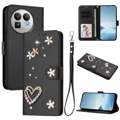 ZS01 Double-Layer Heart Floral Vegan Leather Phone Case with Wrist Strap, For Realme 16 Pro+ 5G Global, For Realme 16 Pro 5G Global, For Realme GT 8 Pro Global, For Realme P4x 5G, For Realme C71 4G India / Note 70 4G, For Realme C85 5G / 15x 5G        ...
