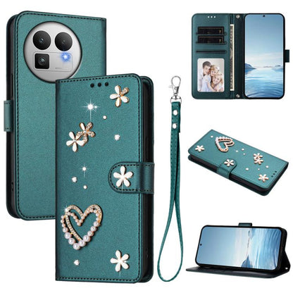 ZS01 Double-Layer Heart Floral Vegan Leather Phone Case with Wrist Strap, For Realme 16 Pro+ 5G Global, For Realme 16 Pro 5G Global, For Realme GT 8 Pro Global, For Realme P4x 5G, For Realme C71 4G India / Note 70 4G, For Realme C85 5G / 15x 5G        ...