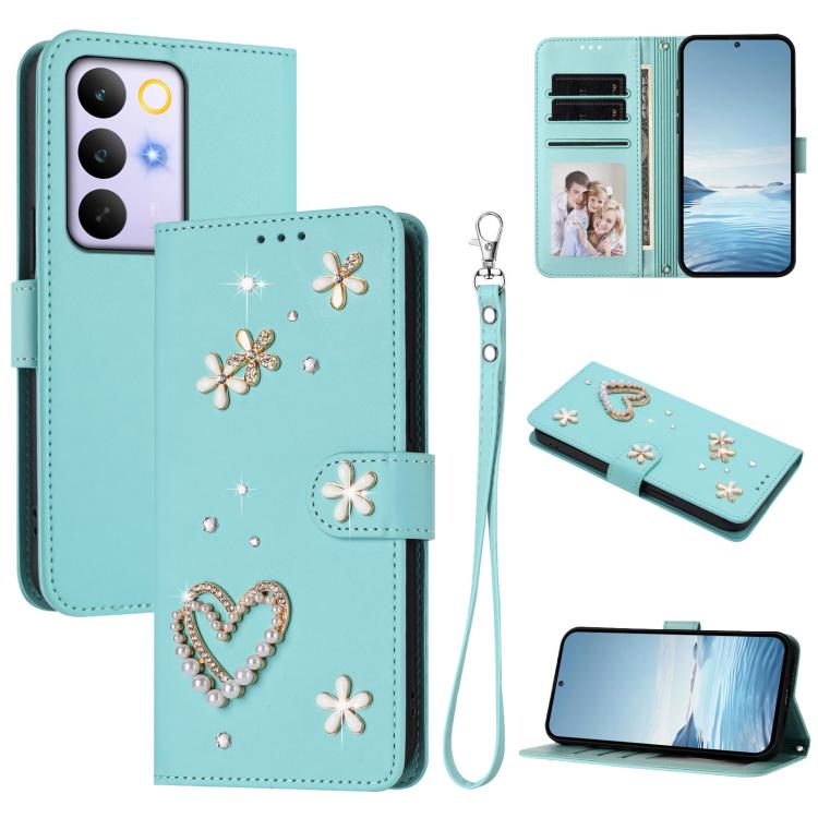 ZS01 Double-Layer Heart Floral Vegan Leather Phone Case with Wrist Strap, For Realme 16 Pro+ 5G Global, For Realme 16 Pro 5G Global, For Realme GT 8 Pro Global, For Realme P4x 5G, For Realme C71 4G India / Note 70 4G, For Realme C85 5G / 15x 5G        ...