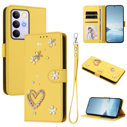 ZS01 Double-Layer Heart Floral Vegan Leather Phone Case with Wrist Strap, For Realme 16 Pro+ 5G Global, For Realme 16 Pro 5G Global, For Realme GT 8 Pro Global, For Realme P4x 5G, For Realme C71 4G India / Note 70 4G, For Realme C85 5G / 15x 5G        ...