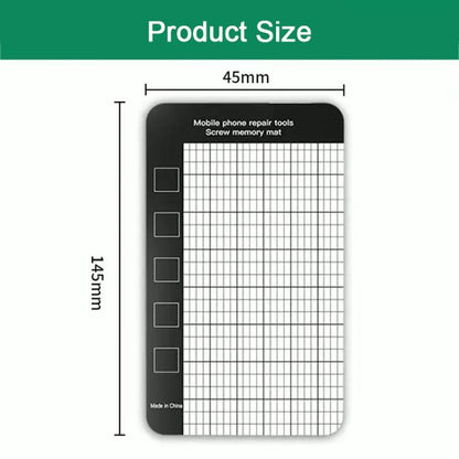 10pcs Anti-Loss Magnetic Screw Mat, 14.5 x 4.5cm, 17.9 x 6.5cm