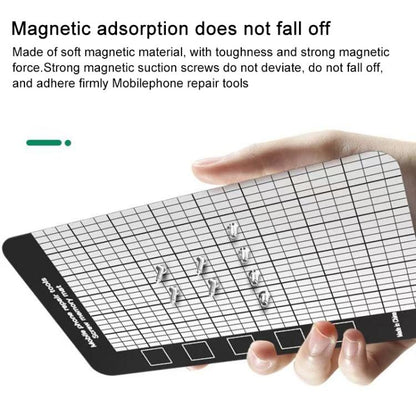 10pcs Anti-Loss Magnetic Screw Mat, 14.5 x 4.5cm, 17.9 x 6.5cm