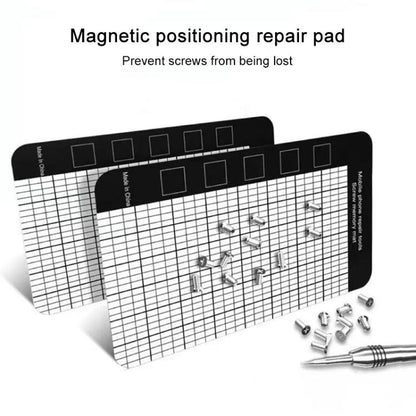 10pcs Anti-Loss Magnetic Screw Mat, 14.5 x 4.5cm, 17.9 x 6.5cm