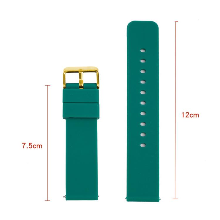 xDfind Stainless Steel Gold Pin Buckle Solid Color Silicone Waterproof Watch Band, 10mm, 12mm, 14mm, 15mm, 16mm, 18mm, 19mm
