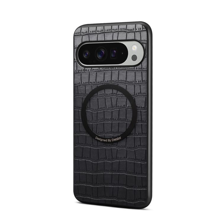 Denior A09 Crocodile Texture PU Vegan Leather Magnetic Phone Case, For Google Pixel 10 Pro XL