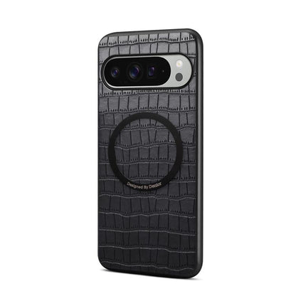 Denior A09 Crocodile Texture PU Vegan Leather Magnetic Phone Case, For Google Pixel 10 Pro XL