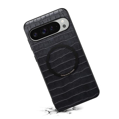 Denior A09 Crocodile Texture PU Vegan Leather Magnetic Phone Case, For Google Pixel 10 Pro XL