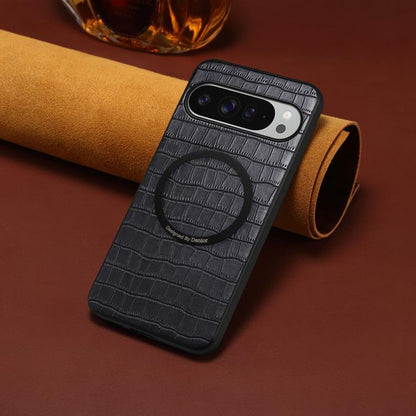 Denior A09 Crocodile Texture PU Vegan Leather Magnetic Phone Case, For Google Pixel 10 Pro XL