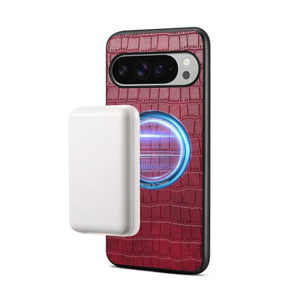 Denior A09 Crocodile Texture PU Vegan Leather Magnetic Phone Case, For Google Pixel 10 Pro XL