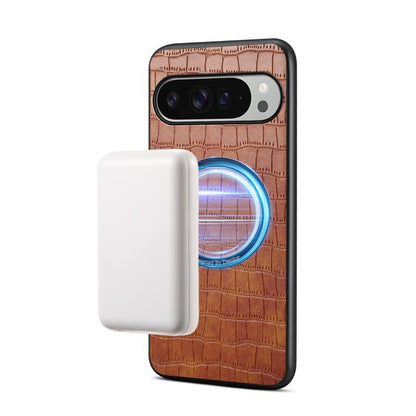 Denior A09 Crocodile Texture PU Vegan Leather Magnetic Phone Case, For Google Pixel 10 Pro XL