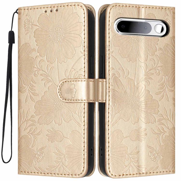 Sunflower Embossed Vegan Leather Phone Case with Small Black Rope, For Realme Note 80 4G, For Realme C83 5G, For Realme 16 5G, For Realme C61 / C63