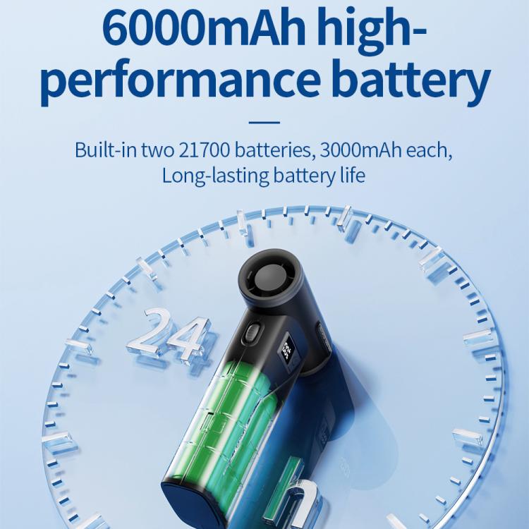 Mini ventilateur portable sans balais F2 avec affichage numérique