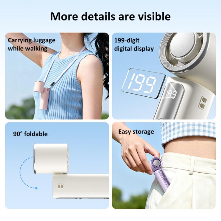Mini ventilateur portable Y33 avec affichage numérique
