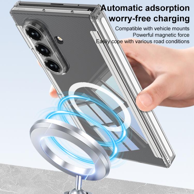 GKK Magnetic Hinge Folding Transparent Full Coverage Phone Case, For Samsung Galaxy Z TriFold