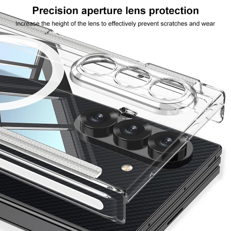 GKK Magnetic Hinge Folding Transparent Full Coverage Phone Case, For Samsung Galaxy Z TriFold