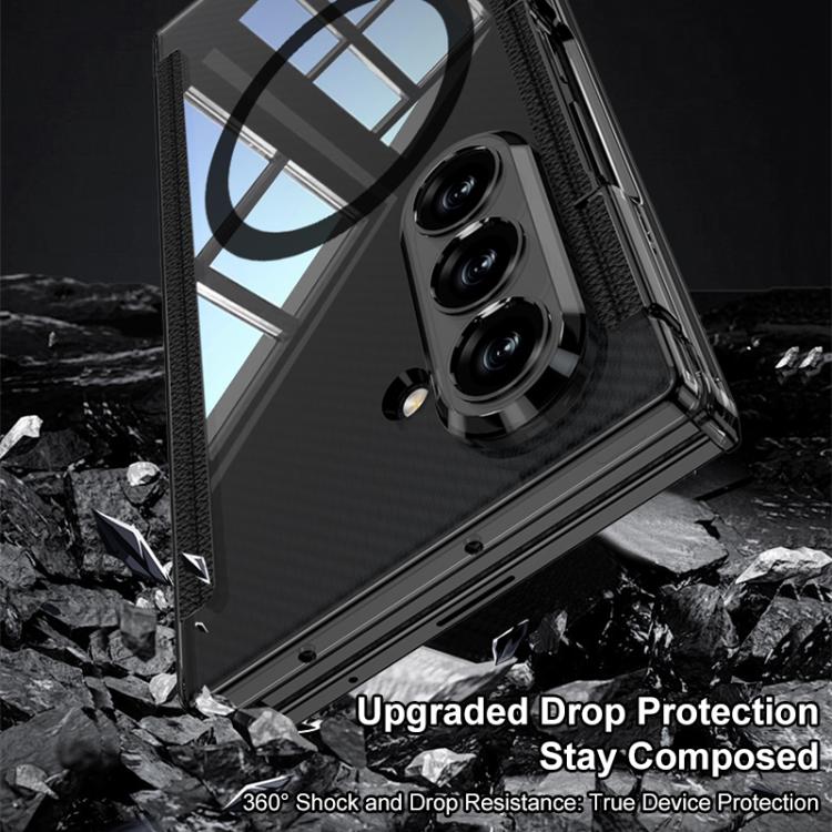 GKK Magnetic Hinge Folding Transparent Full Coverage Phone Case, For Samsung Galaxy Z TriFold