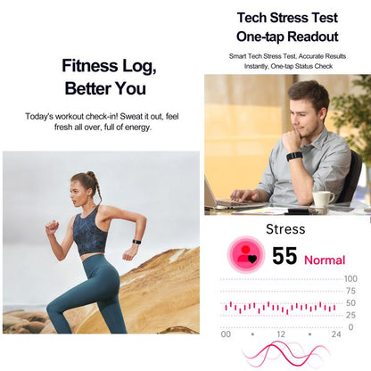 S01 Screenless Fitness Tracker Health Band, 24-Hour Precise Heart Rate Monitoring, Multiple Sports Modes, IP68 Waterproof, Sleep Monitor