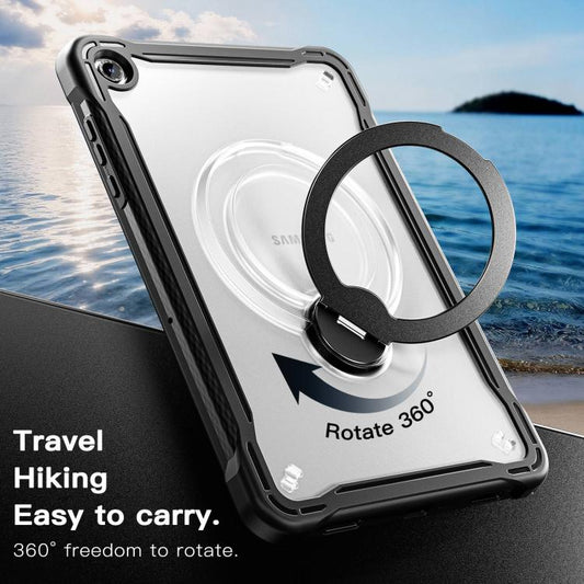 Powerful Sailor Metal Holder Hybrid Tablet Case with Strap & Glass Film, For Samsung Galaxy A11+, For Samsung Galaxy A9+