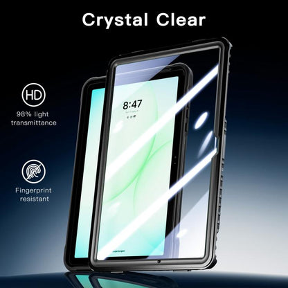Coque hybride pour tablette Powerful Sailor Metal Holder avec sangle et film de verre, pour Samsung Galaxy A11+, pour Samsung Galaxy A9+