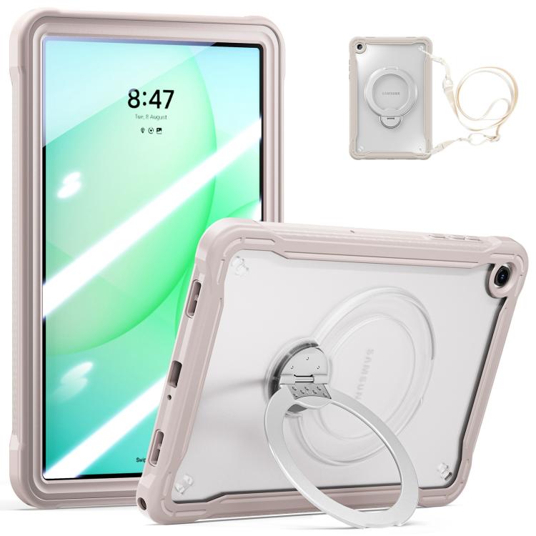 Coque hybride pour tablette Powerful Sailor Metal Holder avec sangle et film de verre, pour Samsung Galaxy A11+, pour Samsung Galaxy A9+