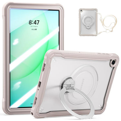 Coque hybride pour tablette Powerful Sailor Metal Holder avec sangle et film de verre, pour Samsung Galaxy A11+, pour Samsung Galaxy A9+