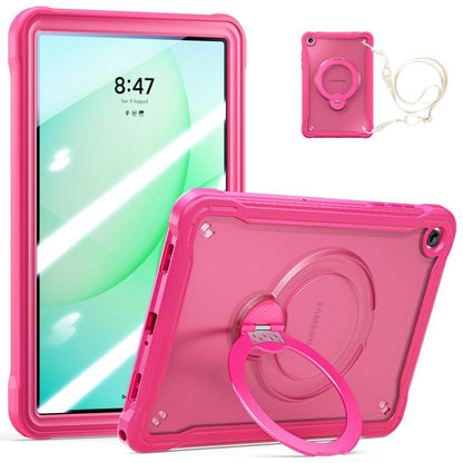 Coque hybride pour tablette Powerful Sailor Metal Holder avec sangle et film de verre, pour Samsung Galaxy A11+, pour Samsung Galaxy A9+