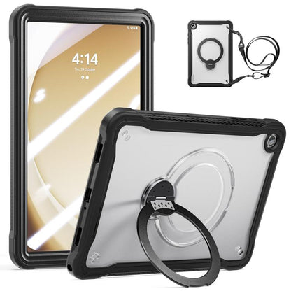 Coque hybride pour tablette Powerful Sailor Metal Holder avec sangle et film de verre, pour Samsung Galaxy A11+, pour Samsung Galaxy A9+