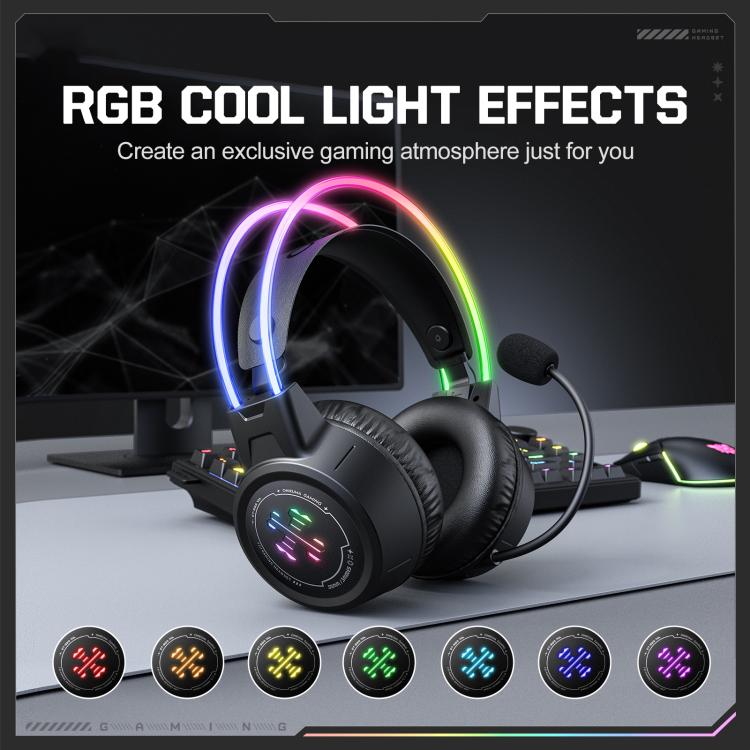 Casque de jeu filaire RVB Bluetooth 2.4G trimode ONIKUMA GT889, GT889