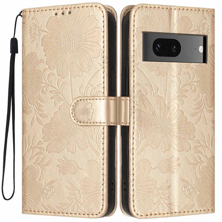 Sunflower Embossed Vegan Leather Phone Case with Small Black Rope, For Google Pixel 10a, For Google Pixel 10 Pro XL, For Google Pixel 10 / 10 Pro, For Google Pixel 9 Pro XL, For Google Pixel 9 / 9 Pro, For Google Pixel 8a, For Google Pixel 8 Pro       ...