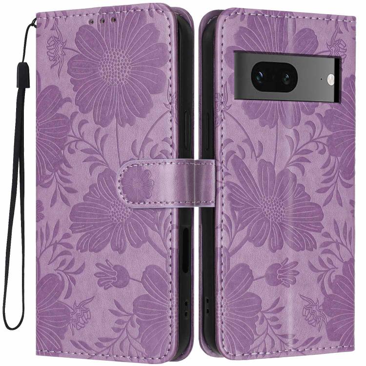 Sunflower Embossed Vegan Leather Phone Case with Small Black Rope, For Google Pixel 10a, For Google Pixel 10 Pro XL, For Google Pixel 10 / 10 Pro, For Google Pixel 9 Pro XL, For Google Pixel 9 / 9 Pro, For Google Pixel 8a, For Google Pixel 8 Pro       ...