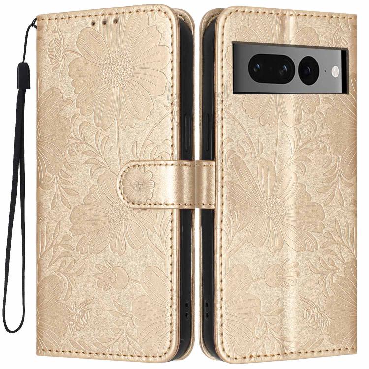 Sunflower Embossed Vegan Leather Phone Case with Small Black Rope, For Google Pixel 10a, For Google Pixel 10 Pro XL, For Google Pixel 10 / 10 Pro, For Google Pixel 9 Pro XL, For Google Pixel 9 / 9 Pro, For Google Pixel 8a, For Google Pixel 8 Pro       ...