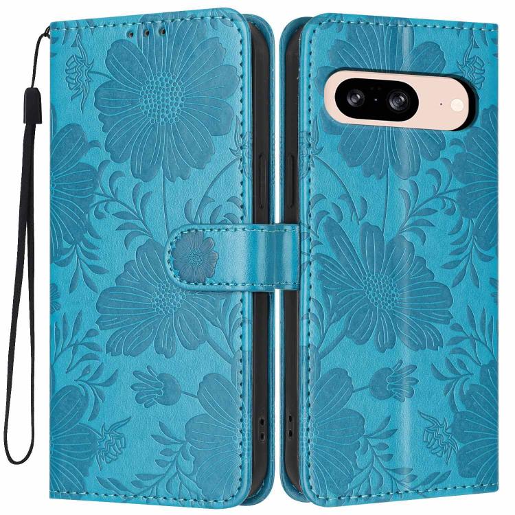Sunflower Embossed Vegan Leather Phone Case with Small Black Rope, For Google Pixel 10a, For Google Pixel 10 Pro XL, For Google Pixel 10 / 10 Pro, For Google Pixel 9 Pro XL, For Google Pixel 9 / 9 Pro, For Google Pixel 8a, For Google Pixel 8 Pro       ...