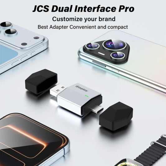 محول سيارة سلكي/لاسلكي يدعم CarPlay و Android Auto، مزود بمنفذي USB-A و USB-C / Type-C
