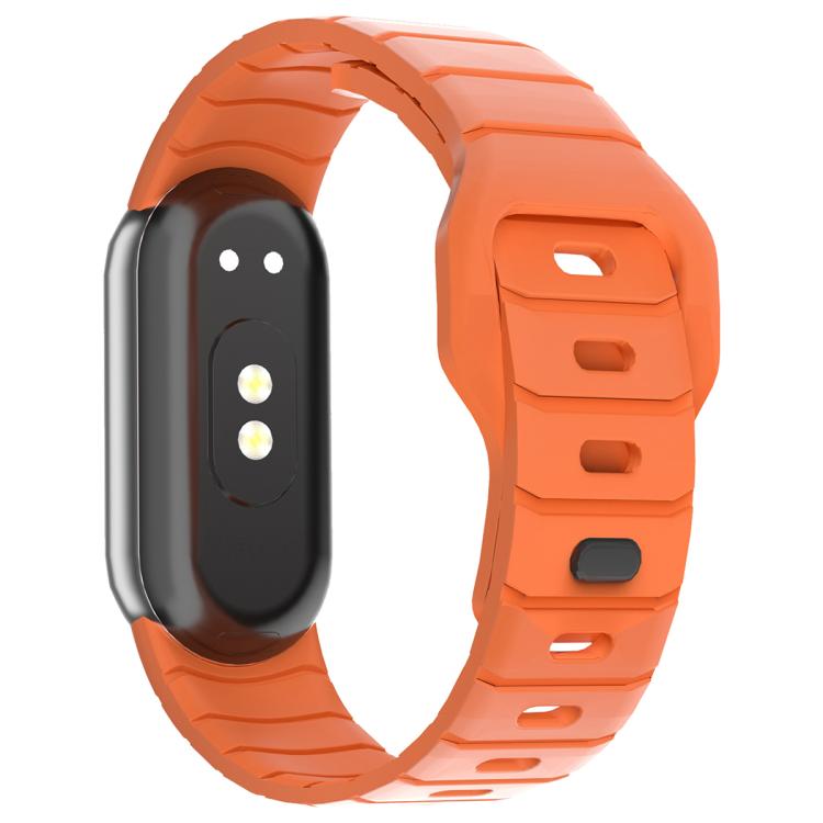xDfind Armor-Style Reverse Buckle Silicone Watch Band, For Xiaomi Smart Band 11 / 10 / 9 / 8