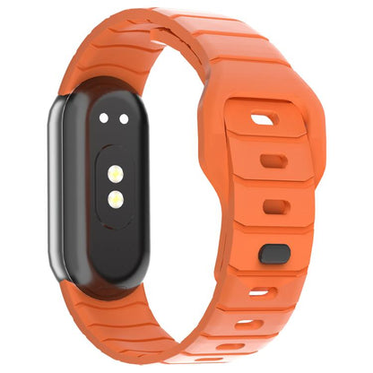 xDfind Armor-Style Reverse Buckle Silicone Watch Band, For Xiaomi Smart Band 11 / 10 / 9 / 8