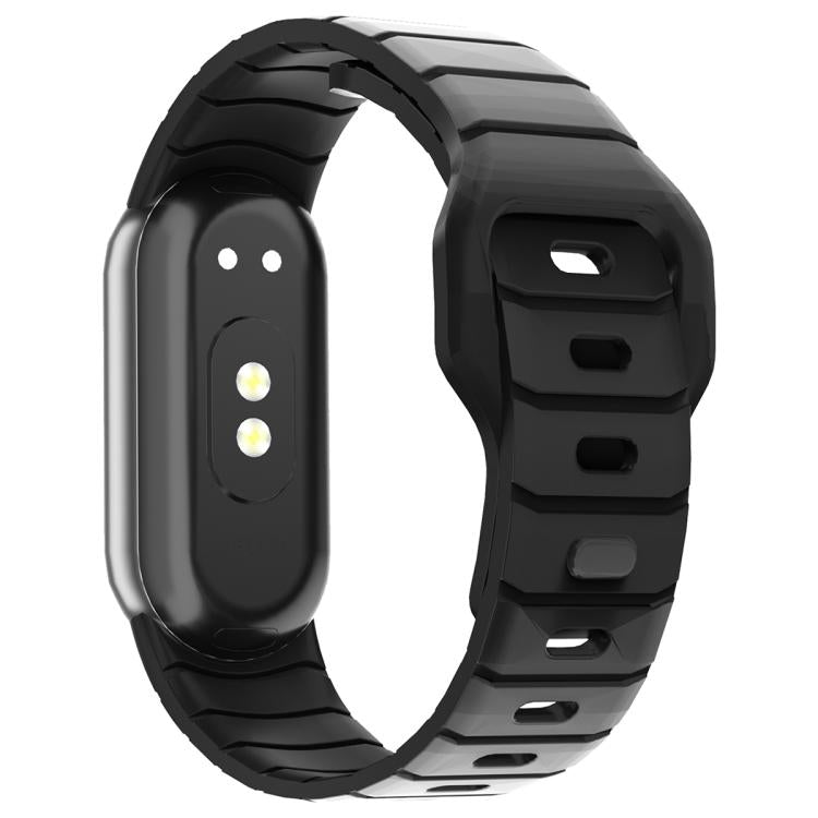 xDfind Armor-Style Reverse Buckle Silicone Watch Band, For Xiaomi Smart Band 11 / 10 / 9 / 8