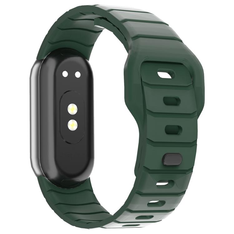 xDfind Armor-Style Reverse Buckle Silicone Watch Band, For Xiaomi Smart Band 11 / 10 / 9 / 8