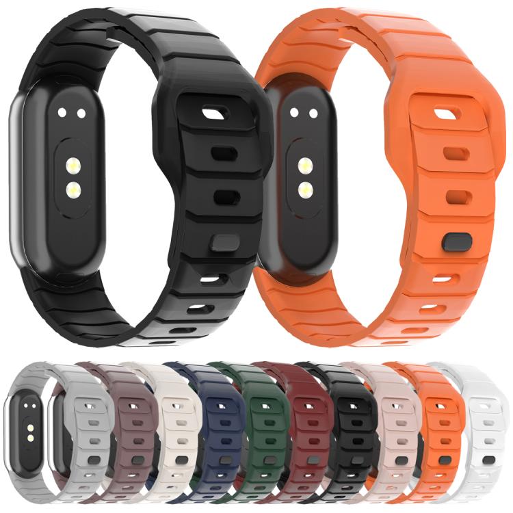 xDfind Armor-Style Reverse Buckle Silicone Watch Band, For Xiaomi Smart Band 11 / 10 / 9 / 8