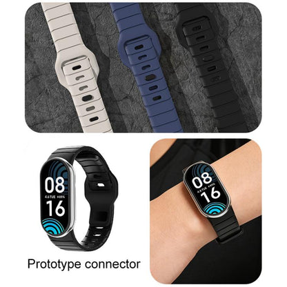 xDfind Armor-Style Reverse Buckle Silicone Watch Band, For Xiaomi Smart Band 11 / 10 / 9 / 8
