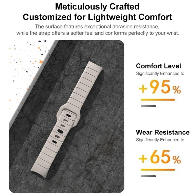 xDfind Armor-Style Reverse Buckle Silicone Watch Band, For Xiaomi Smart Band 11 / 10 / 9 / 8