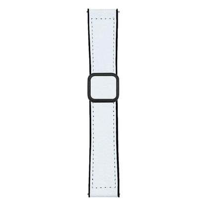 xDfind Flat-head Litchi Texture Vegan Leather Magnetic Buckle Watch Band, 18mm, 20mm, 22mm