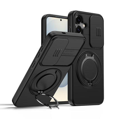 Camera Sliding Shield Magnetic Rotation Holder Phone Case, For Galaxy S26 FE 5G, For Galaxy Z Fold8 Ultra 5G, For Galaxy S26+ 5G, For Galaxy S26 Ultra 5G, For Galaxy S26 5G, For Galaxy S25 FE 5G, For Galaxy S25 / S24 5G, For Galaxy S25+ / S24+ 5G      ...