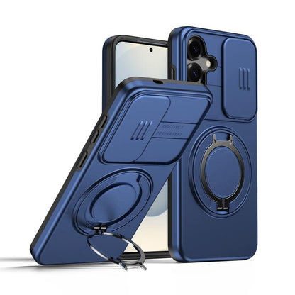 Camera Sliding Shield Magnetic Rotation Holder Phone Case, For Galaxy S26 FE 5G, For Galaxy Z Fold8 Ultra 5G, For Galaxy S26+ 5G, For Galaxy S26 Ultra 5G, For Galaxy S26 5G, For Galaxy S25 FE 5G, For Galaxy S25 / S24 5G, For Galaxy S25+ / S24+ 5G      ...