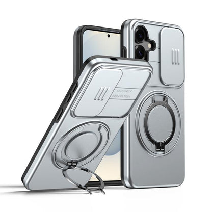 Camera Sliding Shield Magnetic Rotation Holder Phone Case, For Galaxy S26 FE 5G, For Galaxy Z Fold8 Ultra 5G, For Galaxy S26+ 5G, For Galaxy S26 Ultra 5G, For Galaxy S26 5G, For Galaxy S25 FE 5G, For Galaxy S25 / S24 5G, For Galaxy S25+ / S24+ 5G      ...