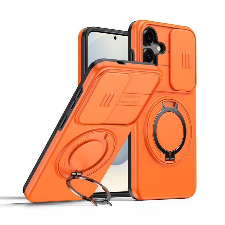 Camera Sliding Shield Magnetic Rotation Holder Phone Case, For Galaxy S26 FE 5G, For Galaxy Z Fold8 Ultra 5G, For Galaxy S26+ 5G, For Galaxy S26 Ultra 5G, For Galaxy S26 5G, For Galaxy S25 FE 5G, For Galaxy S25 / S24 5G, For Galaxy S25+ / S24+ 5G      ...