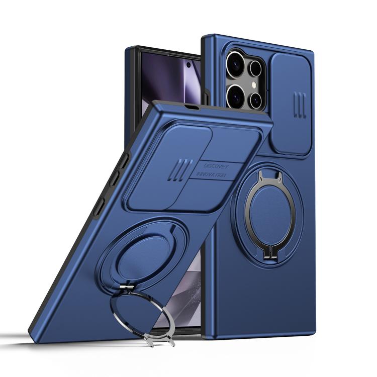 Camera Sliding Shield Magnetic Rotation Holder Phone Case, For Galaxy S26 FE 5G, For Galaxy Z Fold8 Ultra 5G, For Galaxy S26+ 5G, For Galaxy S26 Ultra 5G, For Galaxy S26 5G, For Galaxy S25 FE 5G, For Galaxy S25 / S24 5G, For Galaxy S25+ / S24+ 5G      ...